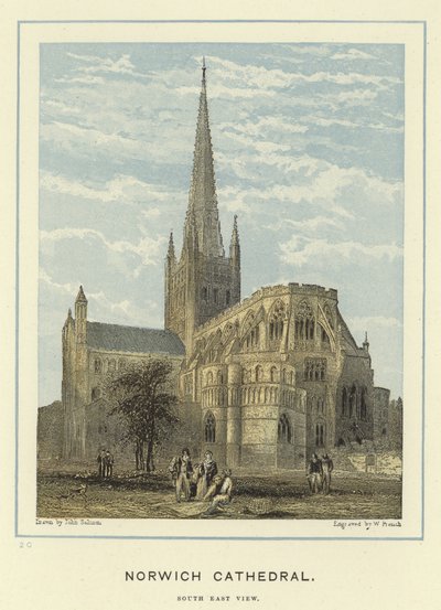 Cathédrale de Norwich, vue sud-est - John Francis Salmon